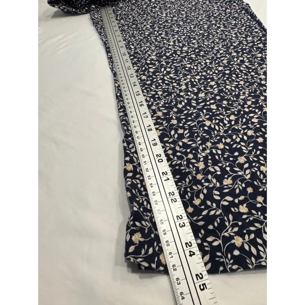 Old Navy Smocked Jersey Cami Jumpsuit XL Blue Ditsy Floral Square Neck Spaghetti - Picture 7 of 12